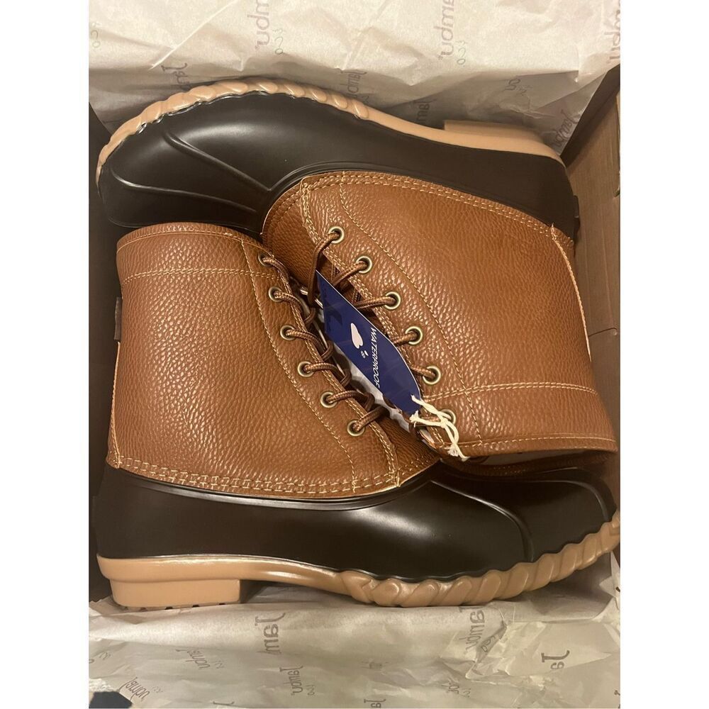 NEW NIB JBU by Jambu TAN Men's Maine Duck Boot, US 9M Waterproof